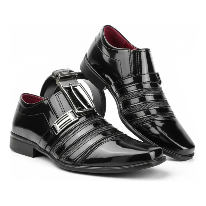 SAPATO SOCIAL PRETO LEVE E CONFORTÁVEL
